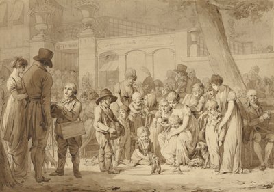 Compositional Drawing for Entrance to the Jardin Turc by Louis Leopold Boilly